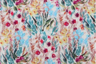 Hamilton Stinson Printed Cotton Drapery Fabric in Magenta