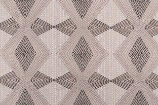 PK Lifestyles Diamond Dash Embroidered Decorator Fabric in Dune