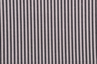 Waverly Timeless Ticking Printed Cotton Drapery Fabric in Black