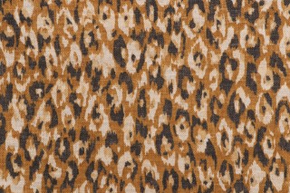 Kaufmann Kato Printed Cotton Blend Drapery Fabric in Saffron