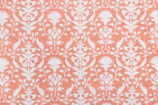 PK Lifestyles Peacefulness Printed Cotton Drapery Fabric in Coral
