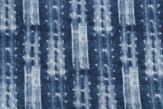 Ellen Degeneres Cap De Pera Printed Cotton Drapery Fabric in Denim
