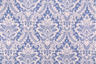 Waverly Donnington Printed Cotton Drapery Fabric in Cornflower