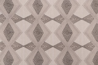 PK Lifestyles Diamond Dash Embroidered Drapery Fabric in Dune 