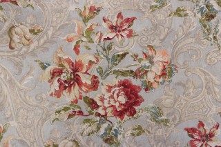 Waverly Fresco Flourish Printed Cotton Drapery Fabric in Jewel