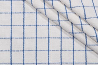 PK Lifestyles Weston Grid Woven Upholstery Fabric in Capri 