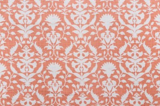 PK Lifestyles Peacefulness Printed Cotton Drapery Fabric in Coral 