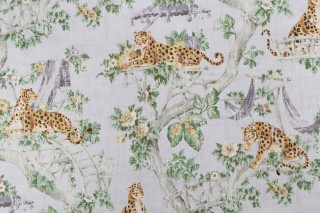 P Kaufmann Lazy Days Printed Cotton Twill Drapery Fabric in Clay 