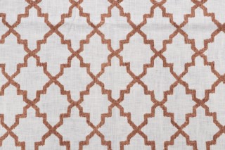 Thomas Dare Latora Printed Linen Drapery Fabric in Tan for Scalamandre