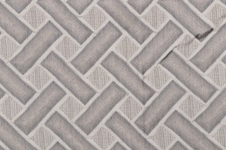 26''x36'' Grey Watkins Rashmil Woven Decorator Fabric in Grey for Scalamandre