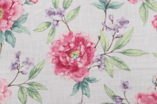 28''x35.5'' Old World Weavers Roseland Cottage Printed Polyester Drapery Fabric in Petal for Scalamandre