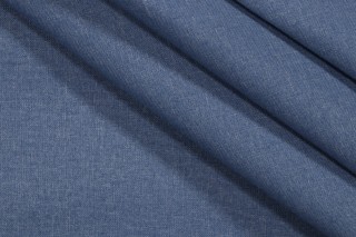 Solid Woven Outdoor Fabric in Washed Denim