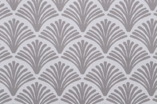Richloom Fan Printed Polyester Outdoor Fabric in Taupe