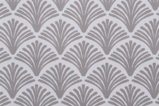 Richloom Fan Printed Polyester Outdoor Fabric in Taupe