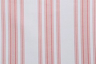 Solartex Ticking Stripe Woven Outdoor Fabric in Coral