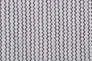 PK Lifestyles Trailing Printed Cotton Drapery Fabric in Charcoal