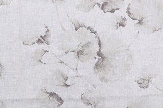 Fabricut Hideaway Printed Linen Drapery Fabric in Platinum