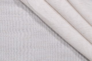 Carver Semi-Sheer Drapery Fabric in Snow