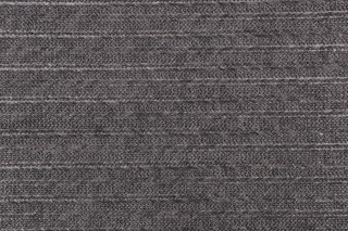 Solartex Stripe Woven Outdoor Pouf Fabric in Graphite