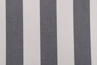 Stripe Woven Outdoor Fabric in Black/Off-White