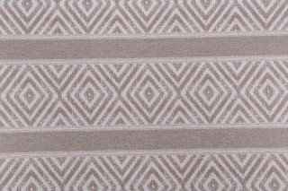 Diamond Stripe Woven Outdoor Fabric in Flax
