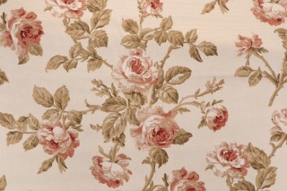 Robert Allen Greystone Printed Cotton Drapery Fabric in Butter