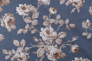 Robert Allen Greystone Printed Cotton Drapery Fabric in Slate