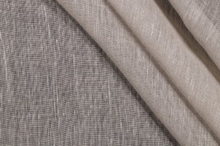 Lino Textiles Augusta Sheer Linen Drapery Fabric in Oatmeal 