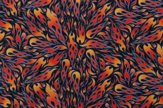 Fabrics Of SoHo Bad To The Gnome - Flame Digitally-Printed Cotton Craft Fabric in Flame for Timeless Treasures 