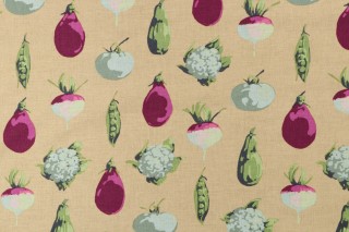 Martha Negley Veggie Dot Digitally-Printed Cotton Craft Fabric in Gold for Free Spirit 