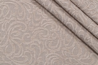 Scrollwork Woven Chenille Upholstery Fabric in Cinder