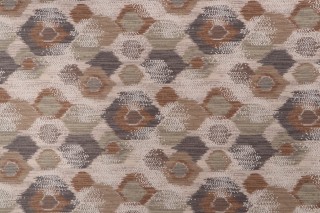 Hexagon Ikat Tapestry Upholstery Fabric in Desert