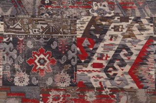 Rosales Woven Chenille Tapestry Upholstery Fabric in Ruby