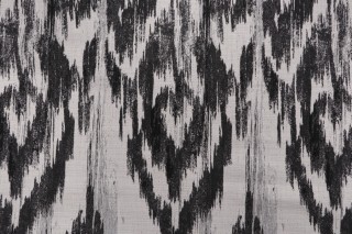Ikat Woven Solution Dyed Acrylic Outdoor Fabric in Onyx