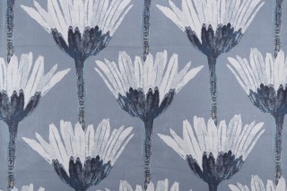 Mill Creek Spring Is Coming-Petro Printed Cotton Drapery Fabric in Azure 