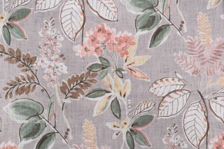 Mill Creek Summer Breeze-Marvy Printed Cotton Drapery Fabric in Peach Glow 