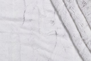 Mill Creek Polyllama Faux-Fur Decorator Fabric in Silver Fox 