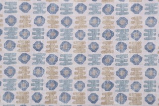 Magnolia Home Pima Printed Cotton Drapery Fabric in Aquarius 