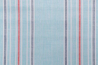 Bryant Fabrics Calisto Pinstripe Printed Polyester Outdoor Fabric in Sea Spray 