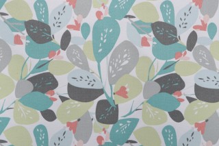 Bryant Fabrics Birch Creek Floral Printed Polyester Outdoor Fabric in Bright White 