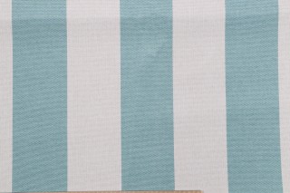 Stripe Woven Outdoor Fabric in Aqua