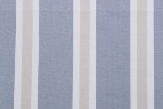 Solartex Stripe Woven Outdoor Fabric in Navy/Linen
