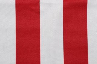 Richloom Cabana Stripe Printed Polyester Outdoor Fabric in Red