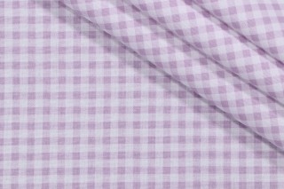 Premier Prints Gingham Printed Cotton Drapery Fabric in Orchid 