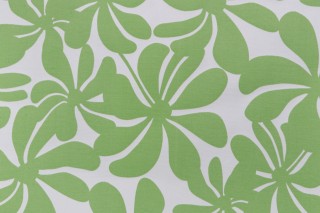 Premier Prints Twirly Printed Polyester Outdoor Fabric in Courtyard Green 
