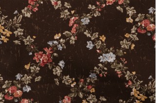 Robert Allen Alpana Printed Cotton Drapery Fabric in Cocoa