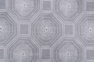 Premier Prints Paloma Printed Cotton Twill Drapery Fabric in Nimbus