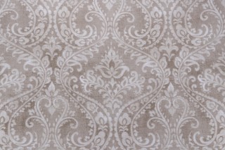 Covington Toulouse Printed Cotton Drapery Fabric in Flax 