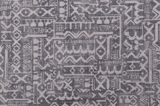 Jennifer Adams Home Tanner Printed Cotton Blend Drapery Fabric in Charcoal for Covington 