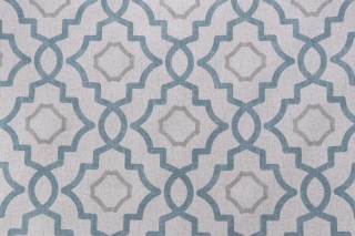 Magnolia Home Talbot Printed Cotton Drapery Fabric in Verdigris 